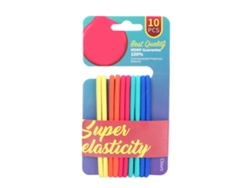 Juego De Lazos De Pelo Elásticos Para Mujeres Niñas, Portacoletas Simple Y Moderno, Rojo Amarillo