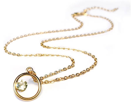 Collar YVES ROCHER FRANCE Swarovski (Dorado - 38 cm)