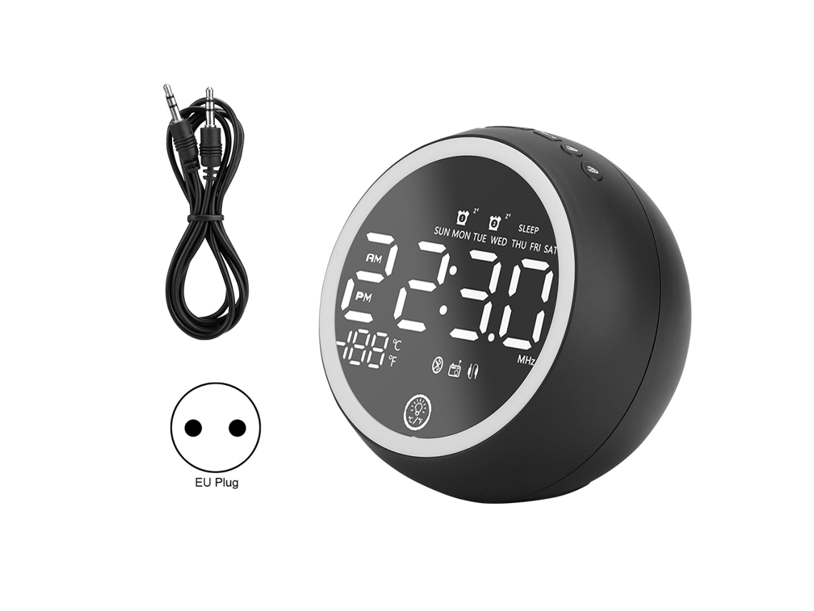 Altavoz Bluetooth 5.0 con llamadas manos libres y pantalla de temperatura