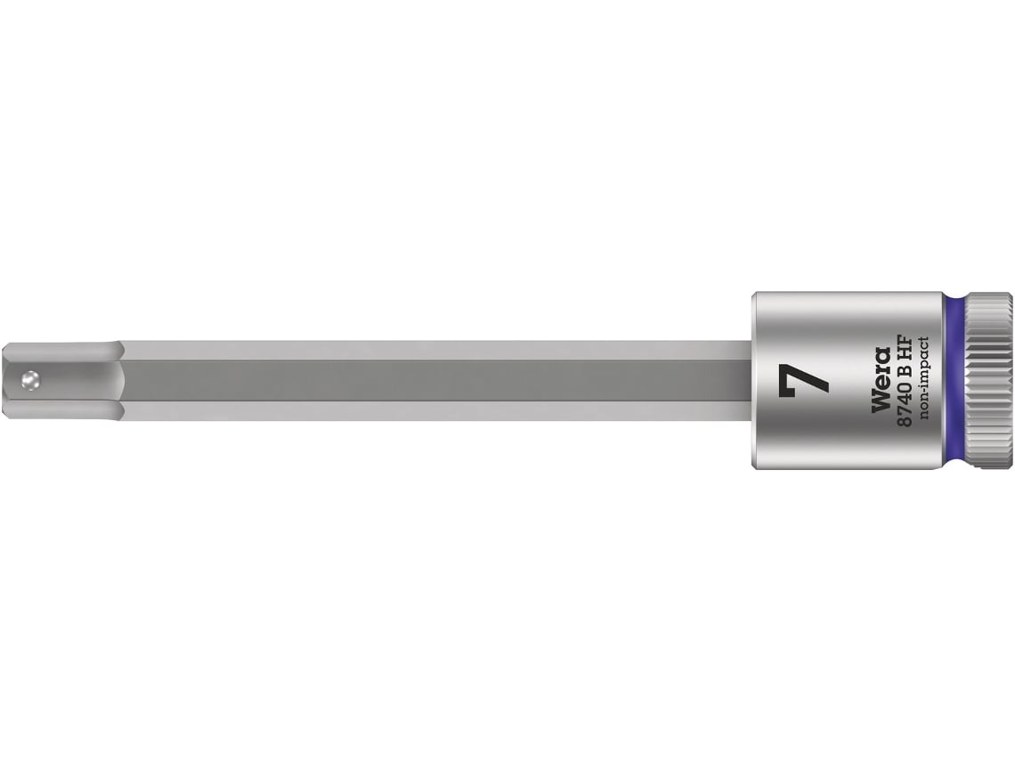 Vaso de punta Zyklop con función de retención 3/8" 8740 B HF Hex-Plus 7,0 x 100 mm WERA 05003038001