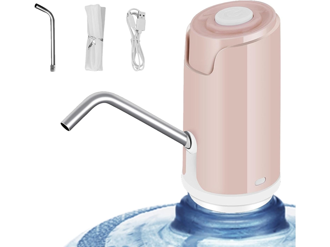 Bomba eléctrica para botellas de agua para el hogar, aulas, exteriores, empresas, Chrui (rosa)