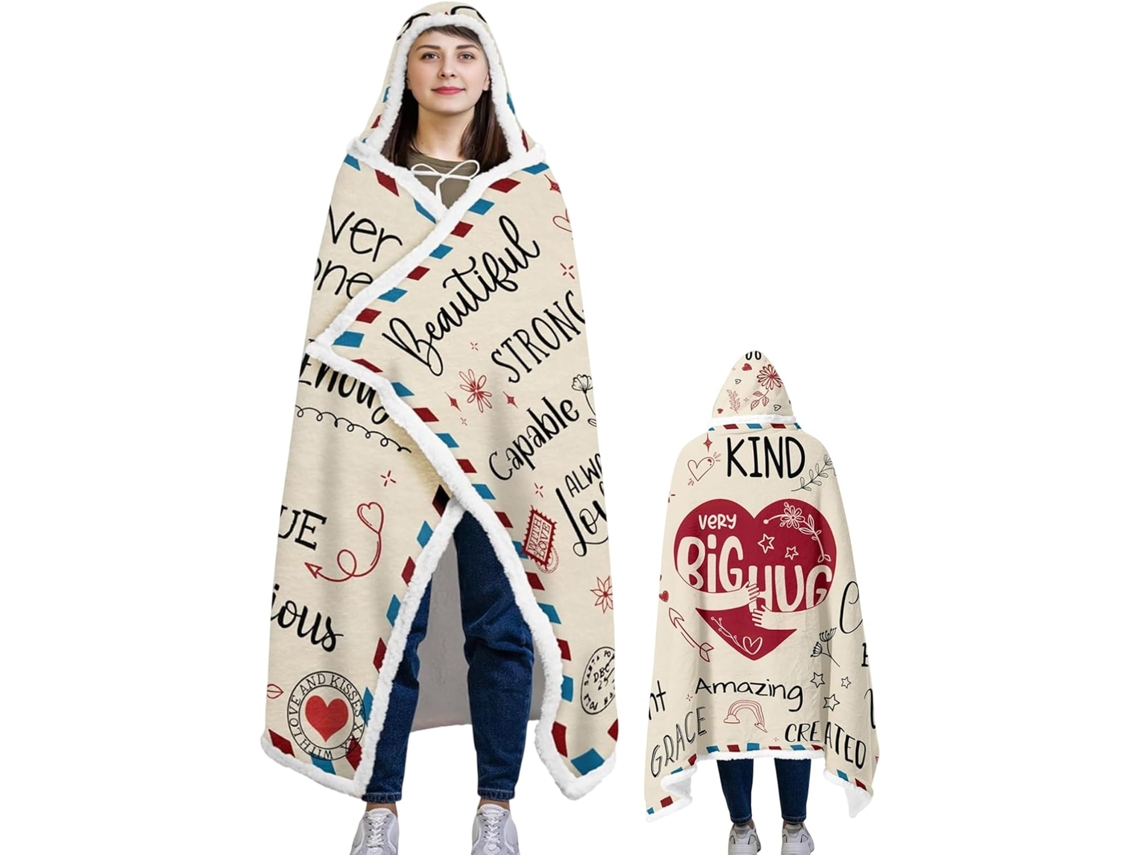 Manta Para El Día De La Madre, Mamá, De Hija Envelope | Con Capucha, Funda Acolchada De Franela