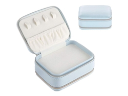 Caja De Joyería Mini, Organizador De Viaje Y Estuche De Almacenamiento Azul