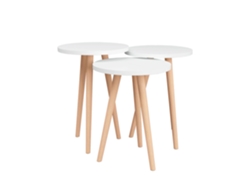 Mesa Centro Redonda 49X35X35 Blanco VENPRODIN