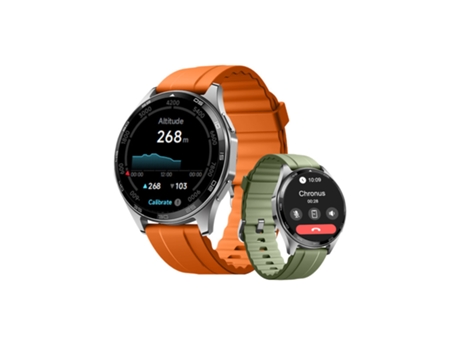 Smartwatch CHRONUS Gtx15 Gps para Hombres 3Atm Resistente al Agua Monitor de Frecuencia Cardíaca de Energía Corporal Naranja