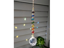 Atrapasol de cristal móvil de 1 pieza para meditación, decoración del hogar, creador de arcoíris, prisma atrapasol (arcoíris y fantasía)