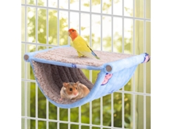 2026-hamaca De Invierno Cálida De Doble Uso Para Hamsters Loros Y Otros Pequeños Animales Azul