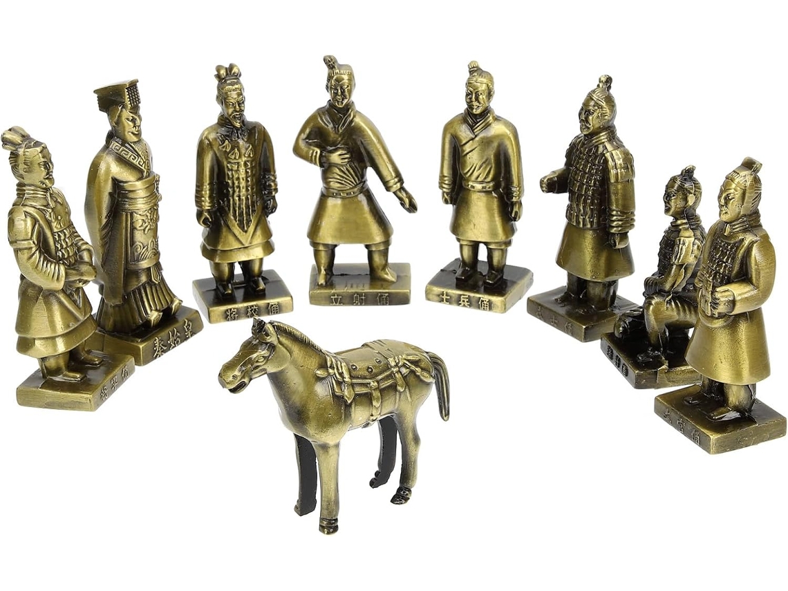 Guerreros Artesanía Estabilidad Terracota Aleación Figura Retro Única Decoración Hogar Oficina Coleccionistas