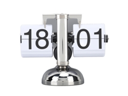 Reloj de escritorio retro Baok con números grandes, fabricado en acero inoxidable 304, funciona con pilas, para el hogar o la oficina, con una página en blanco de 24 horas.