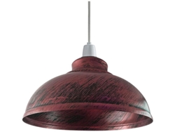 2026-lâmpada De Teto Vintage Estilo Retro, Toldo De Metal Vermelho Rústico 29cm, Base E27 Para Lar E Bares