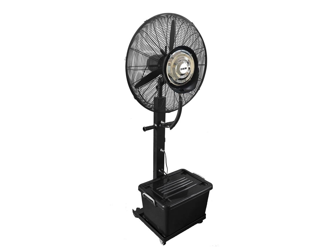 Ventilador nebulizador - HJM VIT990, Para Terrazas 30-50 m², Depósito de 40 L, Spray Regulable, 210 W, 3 velocidades, Negro