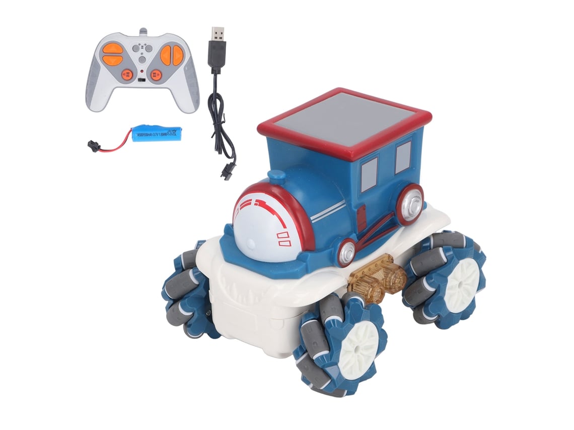 2026-juguete Tren De Control Remoto Con Luz Recargable 360 Grados Rotación 9 Canales 4 Ruedas Para Niños