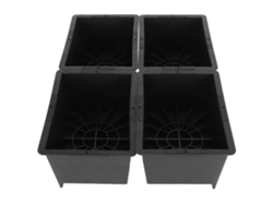 Juego de 4 soportes antivuelco para cama, ABS negro, 4 pulgadas