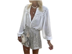 Shorts Casuales De Talle Alto Para Mujer Con Lentejuelas Brillantes, Moda De Verano, Wcl