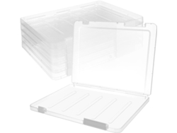 Caja Organizadora De Almacenamiento De Documentos De Plástico Transparente De 6 Piezas