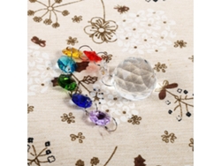 Colgante de cristal K9 hecho a mano con efecto arcoíris, 19,5 x 3 cm, para decoración de ventanas.