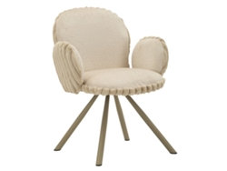 Conjunto de 2 sillas Mf887, poliéster, beige, 64x68x83 cm, Epikasa