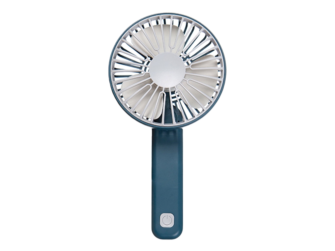 Ventilador portátil recargable por USB, ajustable y silencioso.