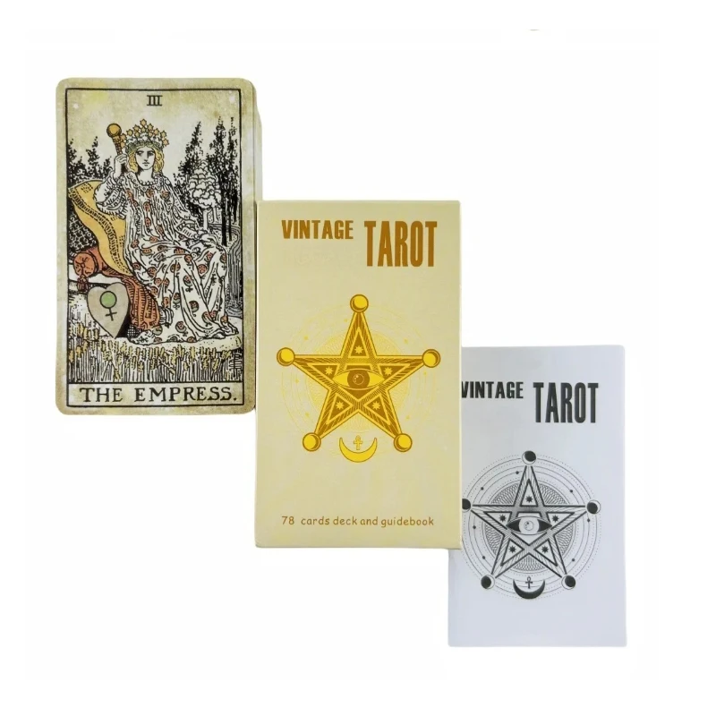 Juego De Tarot Knight Retro, 78 Cartas, Con Libro De Adivinación En Papel, Versión En Inglés.