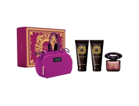 VERSACE - Crystal Noir Gift set EDT 90 ml, shower gel 100 ml, body lotion 100 ml and cosmetic bag 90ml