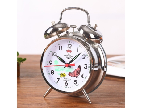 Despertador de reloj de escritorio silencioso vintage con reloj despertador de luz nocturna HHZ