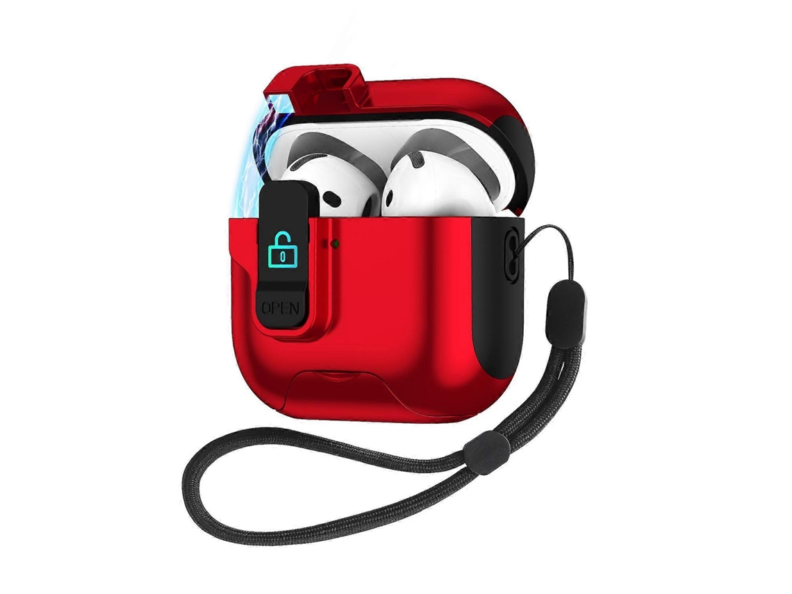 Estuche para auriculares con tapa retráctil automática y cierre de seguridad. GIECY