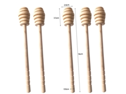 Palito De Madera Liso Para Mezclar Miel De 160 Mm - Herramienta De Cocina Práctica Y Saludable
