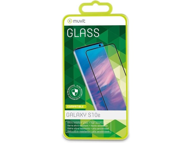Protector de Cristal Templado Samsung Galaxy S10e MUVIT MUTPG0461 Negro