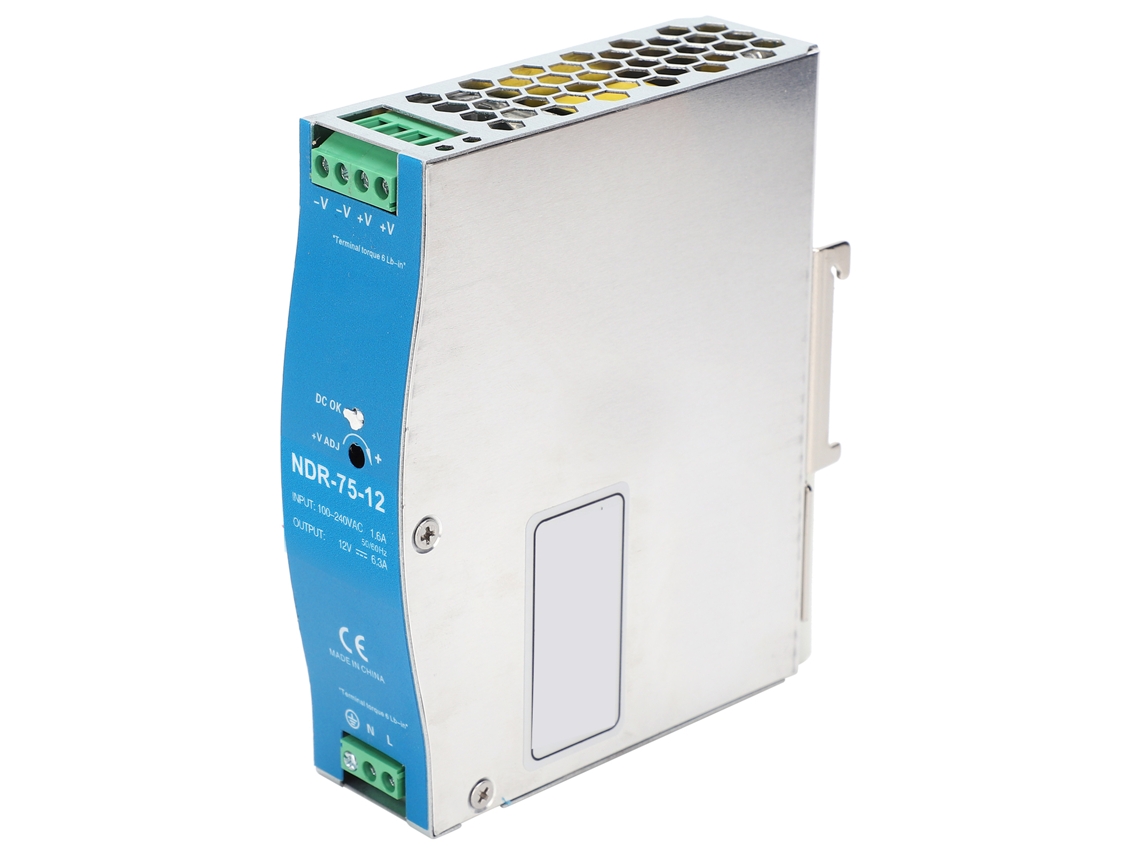 Fuente De Alimentación Conmutada Berm Ndr-75-12 Para Riel Din, 100-240 Vca, Para Armario Eléctrico De Plc Industrial.