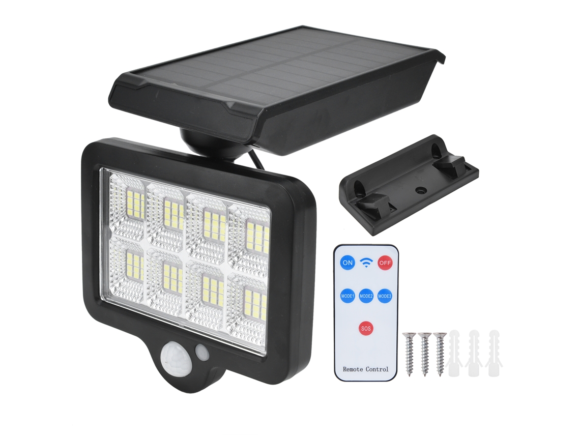 Aplique solar de pared, resistente al agua, con 96 LED, CHABERLU