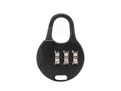 Candado de combinación para equipaje, antirrobo mecánico, apto para mochilas, maletas y armarios (negro)