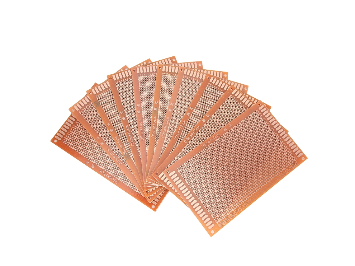 10 Pcs Placa De Circuito Universal Unilateral De Abs Marrón 9x15 Accesorios De Computadora