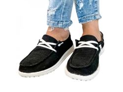 2026-zapatos De Mujer: Tacones Planos, Zapatos De Barco, Slip On Y Mocasines Casuales 39 Negro
