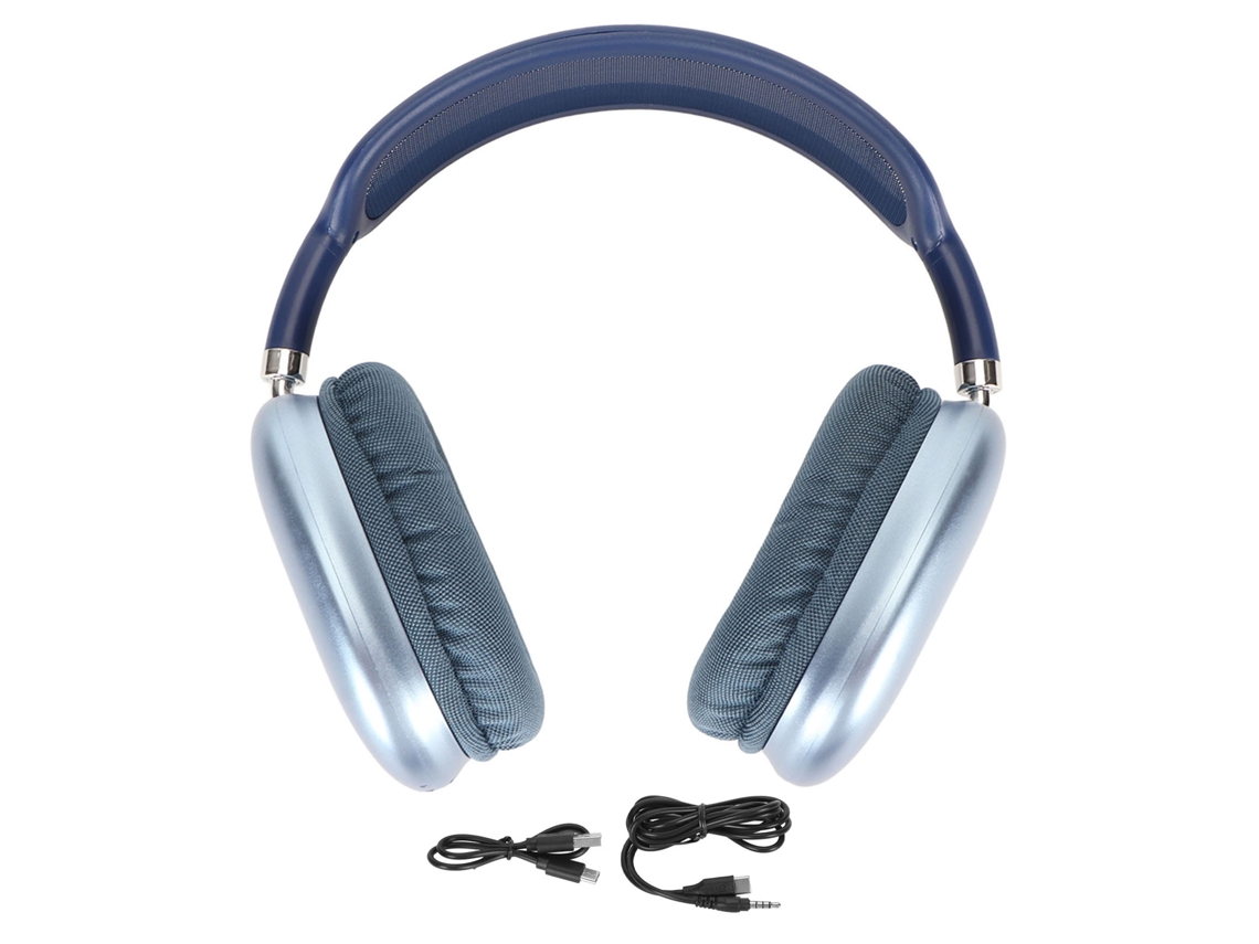 Auriculares Inalámbricos Bluetooth Ajustables Con Micrófono Para Portátil, Teléfono, Trabajo, Escuela, Viajes, Deportes - Azul