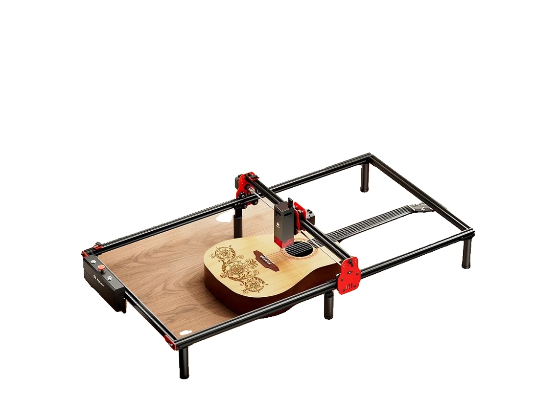 Cortadora láser para grabado, 10 W de potencia, control inalámbrico, área de trabajo 40 x 85 cm.