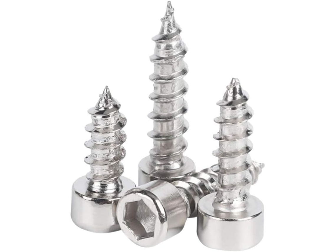 100 Tornillos Autorroscantes De Acero Inoxidable M4x16 Con Cabeza Hexagonal 304 - Elementos De Fijación Para Ferretería