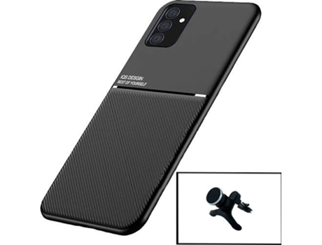 Kit Funda Magnetic Lux y Soporte Magnético de Coche Reforzado Samsung Galaxy M52 5G PHONECARE Negro
