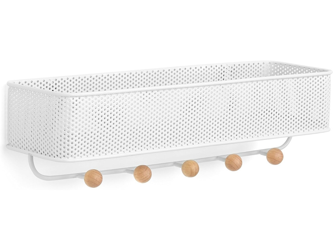 Organizador de Almacenamiento Blanco en Metal 32 x 9 x 9 cm EIOORORRIY