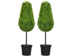Buchsbaum Artificial 90cm, Decoração Moderna Com Topo Em Forma De Lágrima