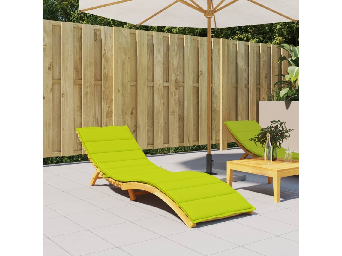 Cojín De Tumbona De Tela Oxford Verde Claro 200x70x3 Cm