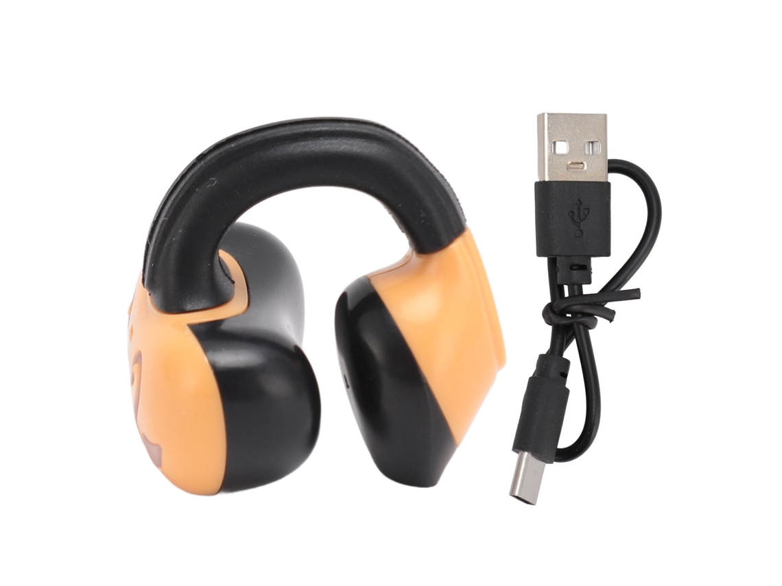 Auriculares Inalámbricos Bluetooth Hifi Con Clip, De Conducción Ósea, Recargables, Para Deportes, Negro/naranja.