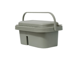 Portapinceles 3 en 1 Eifson con soporte para paleta y mango (gris)