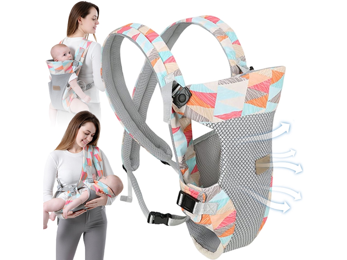 Mochila portabebés 4 en 1 Iulonee, cómoda, ergonómica, ajustable, portátil, convertible, delantera y trasera, para bebés y niños de hasta 20 kg, Co