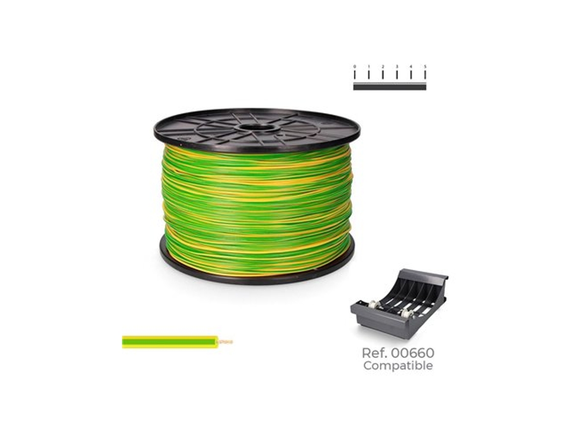Cablecillo Flexible Libre De Halógenos H07z1-k 2,50mm² Bicolor (400 Metros De Longitud En Bobina De Ø26x15cm)