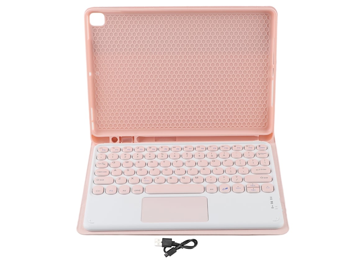 Baoj-2026novocapa De Teclado Sem Fio Para Tablet Ios Rosa