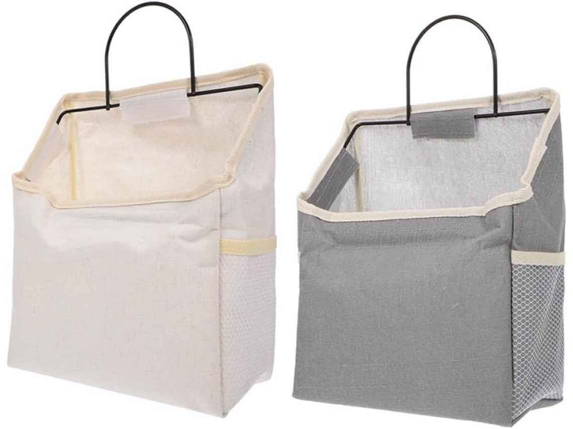 Bolsa Multifuncional Colgar Puerta Ideal Hogar Capacidad Algodón Poliéster Juego 2 Unidades Almacenamiento