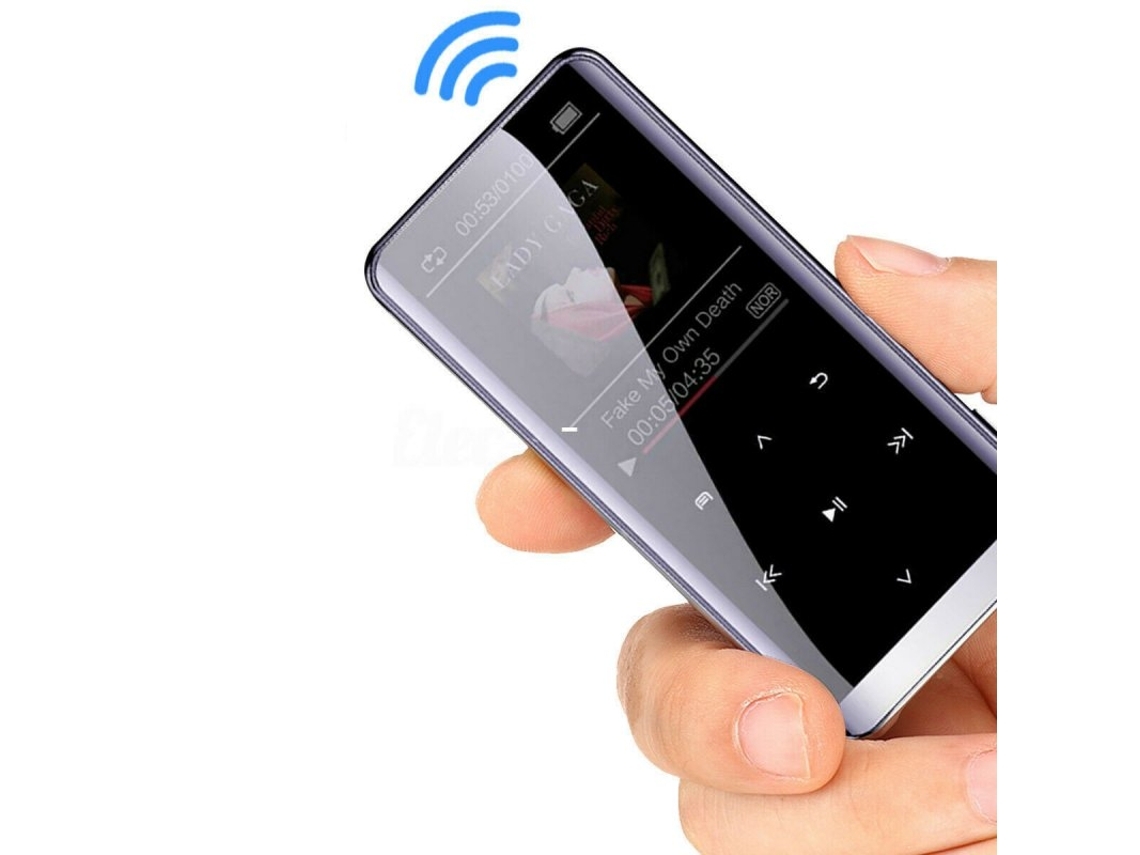Reproductor de MP3 con Bluetooth, reproductor de música deportivo de alta fidelidad, reproductor multimedia MP4, radio FM, grabadora Facpoet