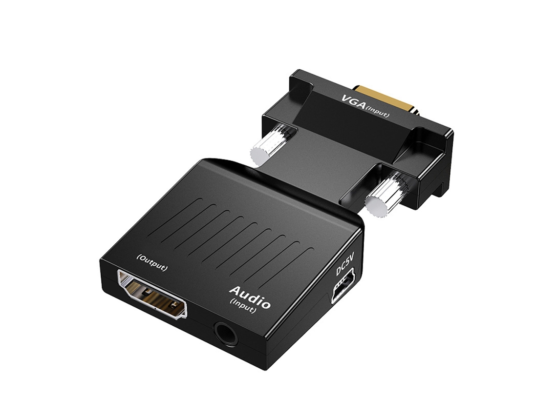 Conversor Vga Para High Definition Multimedia Interface Com Cabo De Áudio Adaptador Para Pc Laptop