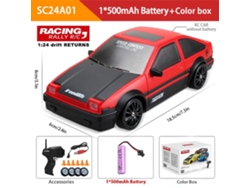Coche de derrape RC 1/24 2.4G de alta velocidad 4x4 Ae86 con luz LED Aeuzwr