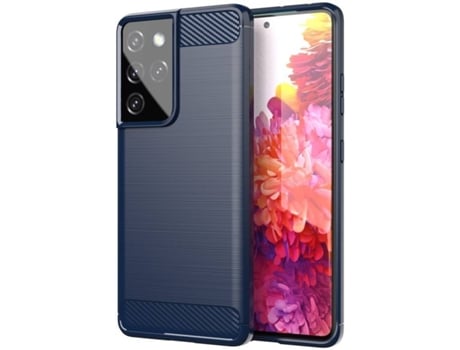 Carcasa Samsung Galaxy S21 Ultra 5G LMOBILE Carbono Azul